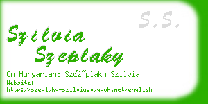 szilvia szeplaky business card